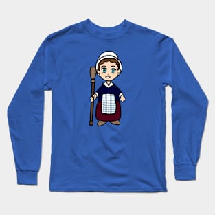 Chibi Molly Pitcher - Small Design Long Sleeve T-Shirt